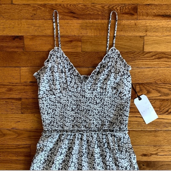 Leith Nordstrom Asymmetrical Midi Dress Floral S - Picture 4 of 9